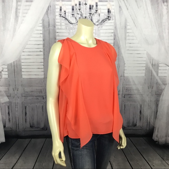 BCBGMAXAZRIA Backless Chiffon Top - Picture 2 of 5